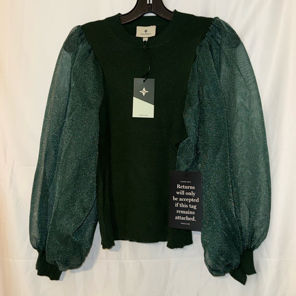 Green Knit Betsy Blouse - Picture 3 of 8